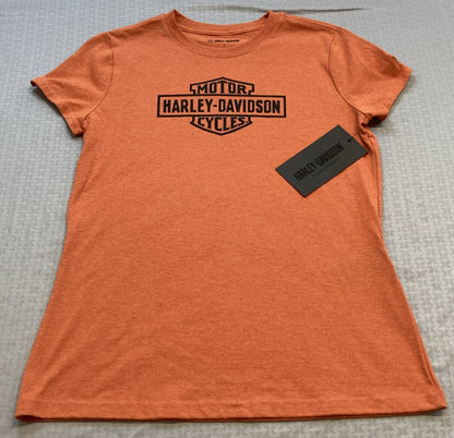 NEW GENUINE HARLEY DAVIDSON 96658-22VW SMALL TEE KNIT HEATHER ORANGE
