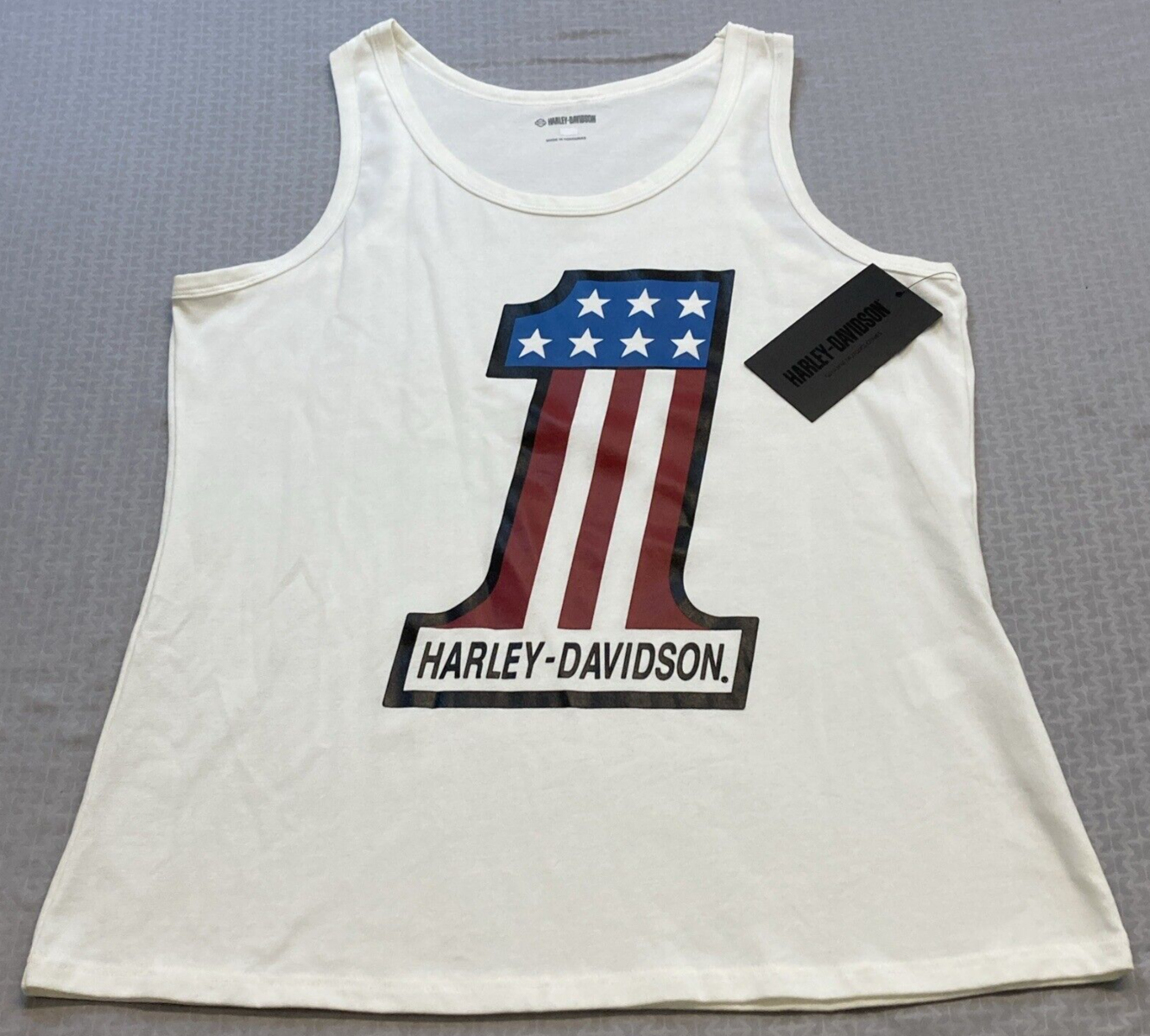 NEW GENUINE HARLEY DAVIDSON 99109-22VW 1W TANK KNIT OFF WHITE Ultra Classic #1