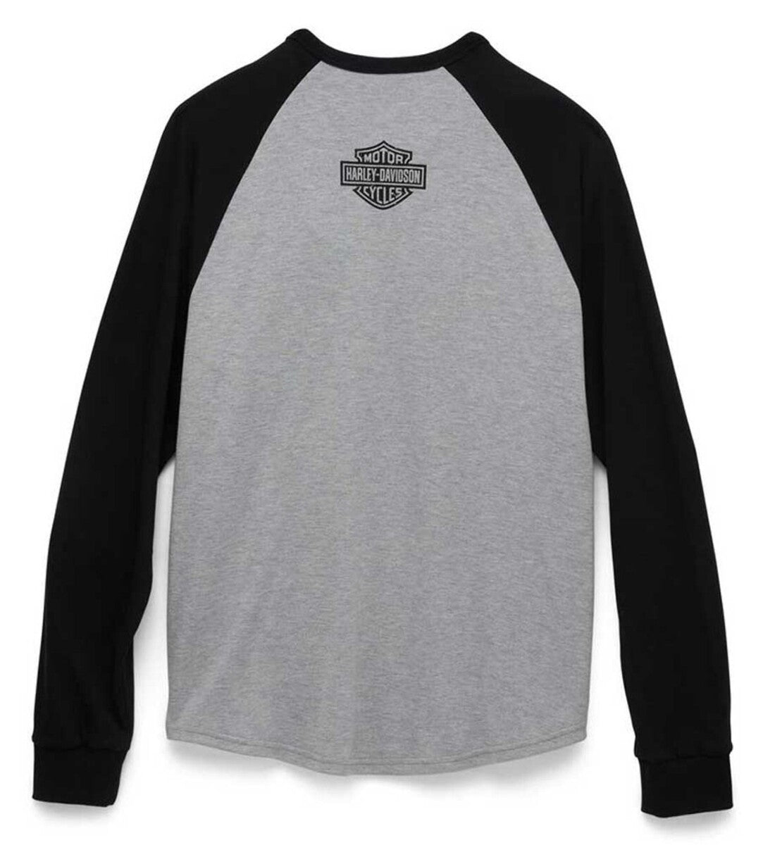 NEW GENUINE HARLEY DAVIDSON 96276-22VM MEN'S MED TEE KNIT WWP  COLORBLOCK GREY