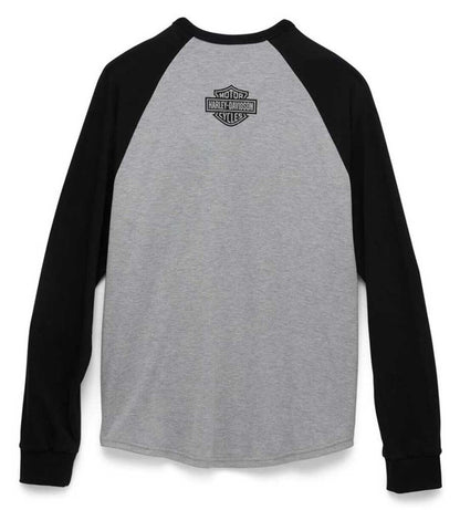 NEW GENUINE HARLEY DAVIDSON 96276-22VM MEN'S MED TEE KNIT WWP  COLORBLOCK GREY