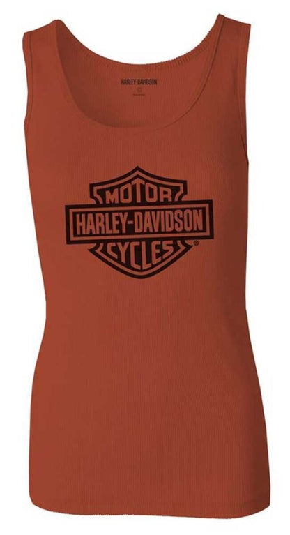 NEW GENUINE HARLEY DAVIDSON 96202-23VW WOMEN'S SMALL TANK KNIT ORANGE B&S SL