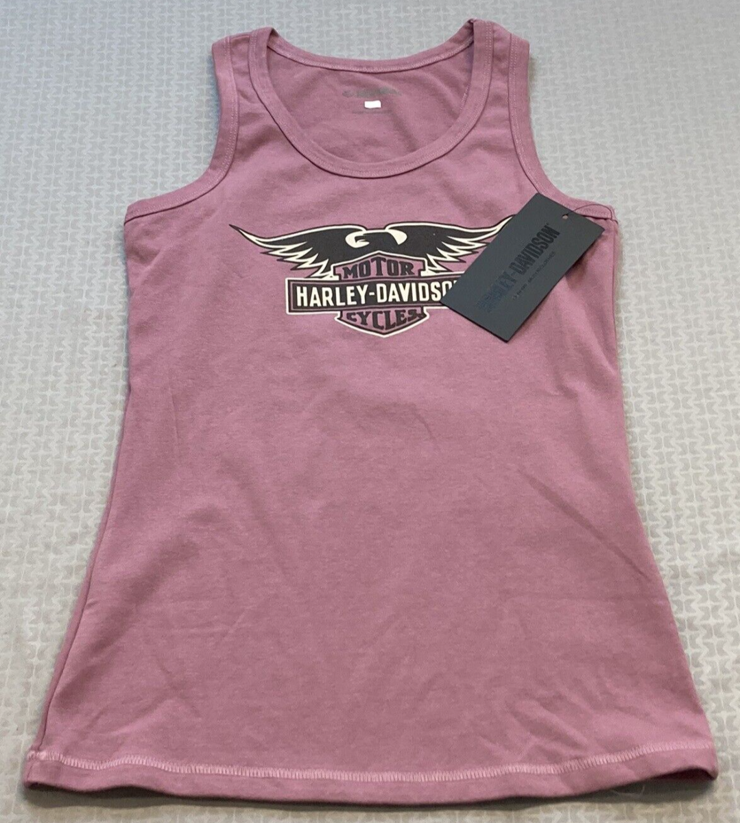 NEW GENUINE HARLEY DAVIDSON 96204-23VW WOMEN'S XSMALL TANK KNIT PURPLE EAGLE