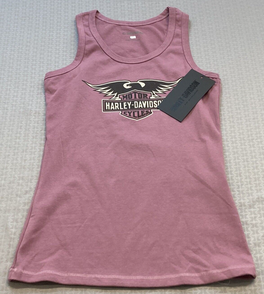NEW GENUINE HARLEY DAVIDSON 96204-23VW WOMEN'S SMALL TANK KNIT PURPLE EAGLE