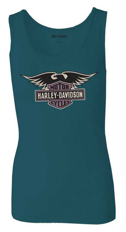 NEW GENUINE HARLEY DAVIDSON 96203-23VW LARGE TANK KNIT GREEN BLUE Classic Eagle