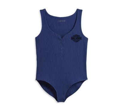 NEW GENUINE HARLEY DAVIDSON 96215-23VW WOMEN'S XLARGE BODYSUIT KNIT BLUE