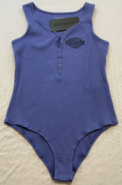 NEW GENUINE HARLEY DAVIDSON 96215-23VW WOMEN'S XLARGE BODYSUIT KNIT BLUE
