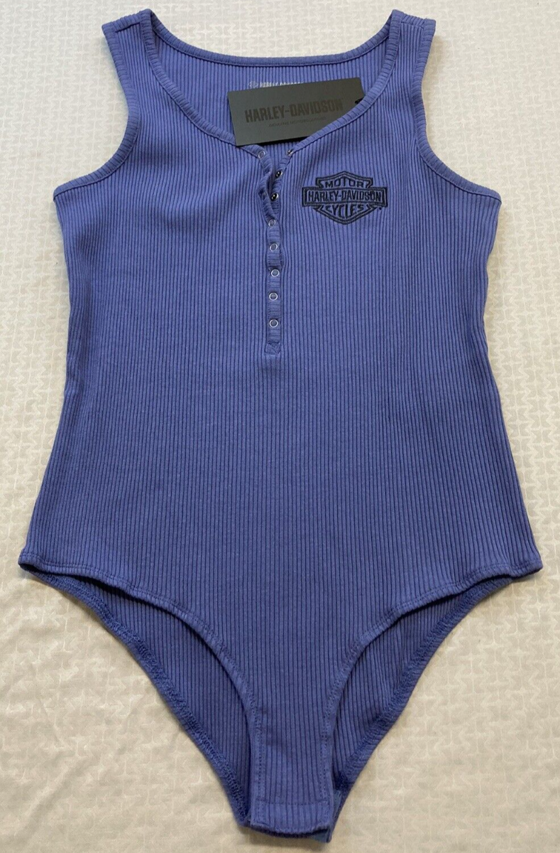 NEW GENUINE HARLEY DAVIDSON 96215-23VW WOMEN'S 2XL BODYSUIT KNIT BLUE