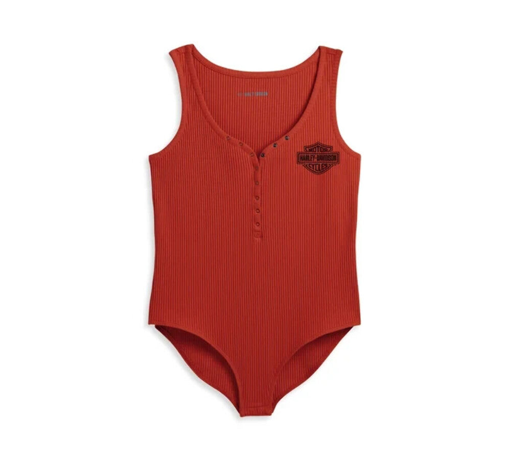 NEW GENUINE HARLEY DAVIDSON 96216-23VW WOMEN'S XSMALL BODYSUIT KNIT ORANGE
