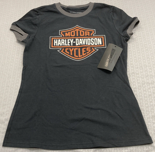 NEW GENUINE HARLEY DAVIDSON 96228-23VW WOMEN'S 2XL TEE KNIT BLACK Bar & Shield