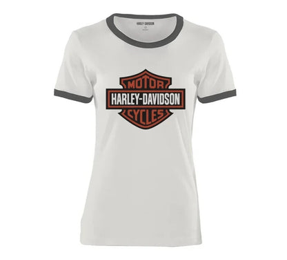 NEW GENUINE HARLEY DAVIDSON 96229-23VW WOMEN'S 1W TEE KNIT OFF WHITE B&S