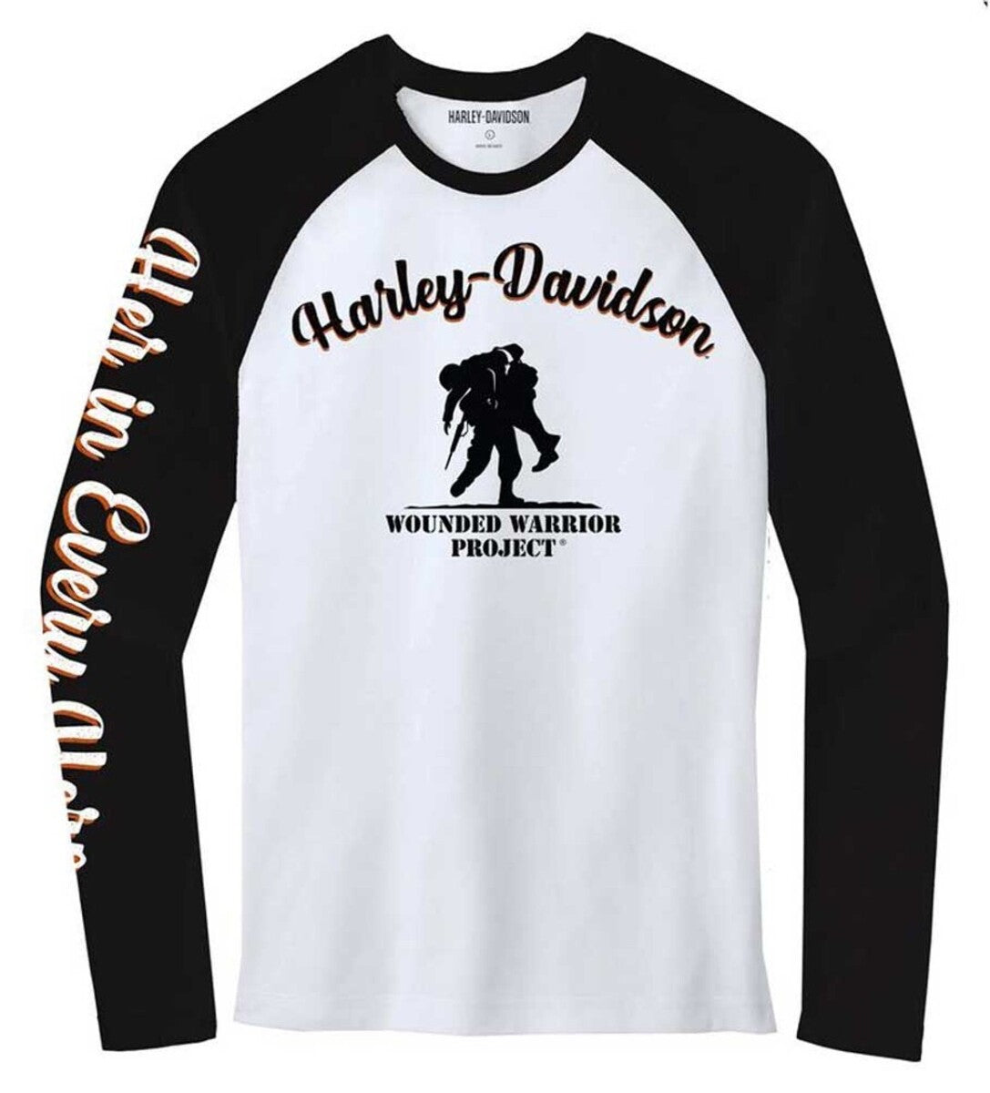 NEW GENUINE HARLEY DAVIDSON 96199-23VW WOMEN'S XSMALL TEE WWP BLACK COLORBLOCK