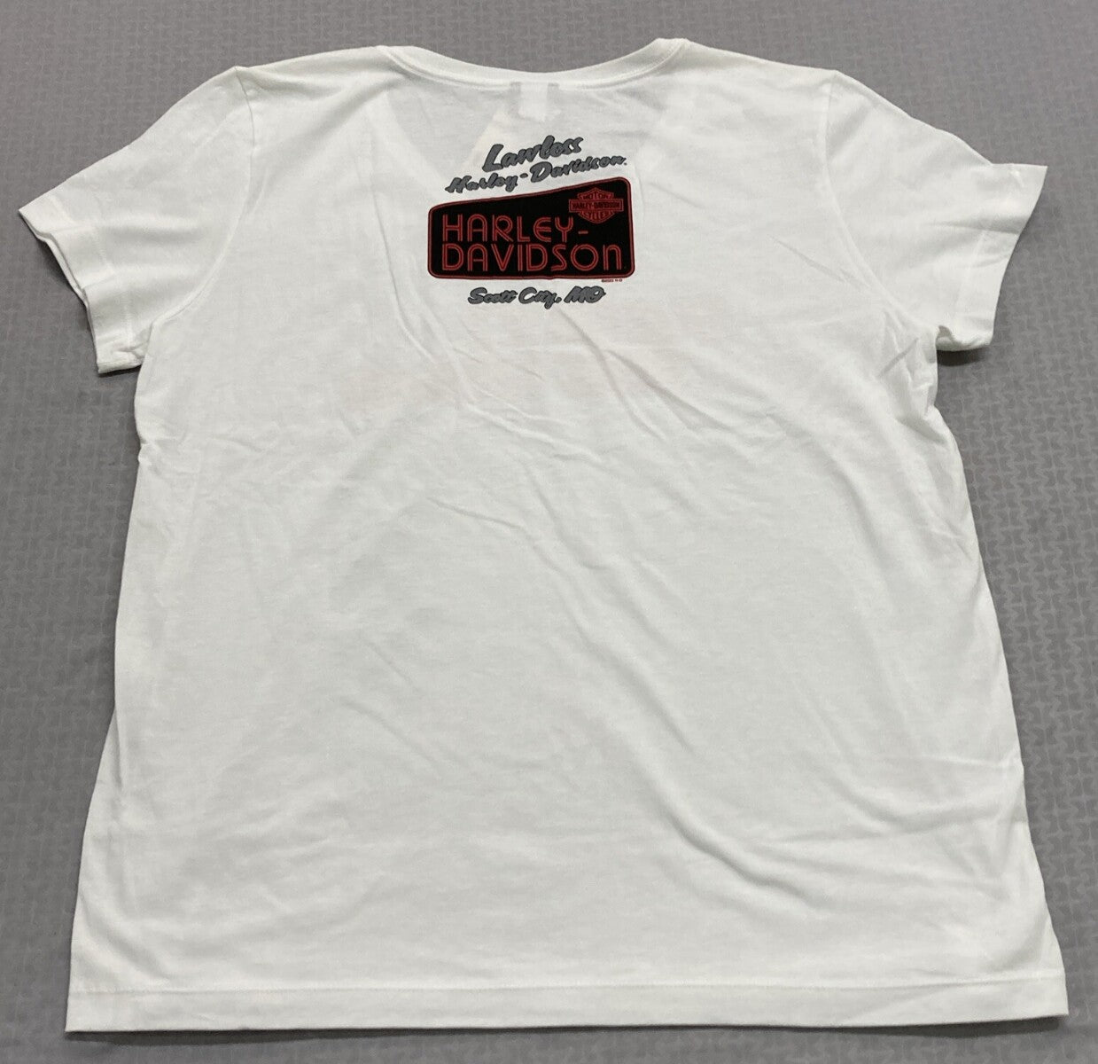 NEW GENUINE HARLEY DAVIDSON R004098 WOMEN'S XL SWIFT LDS V NECK WHITE TEE