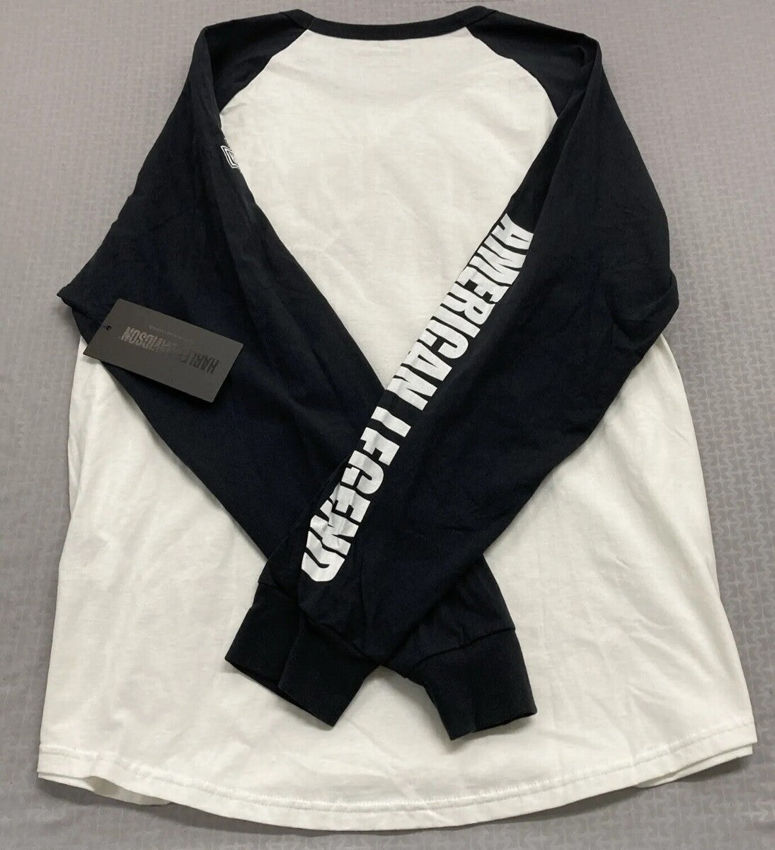 NEW GENUINE HARLEY DAVIDSON 96044-23VM MEN'S MED TEE KNIT WWP WHITE COLORBLOCK