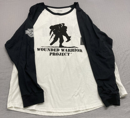 NEW GENUINE HARLEY DAVIDSON 96358-22VM MEN'S 3XL TEE KNIT WWP WHITE/BLACK