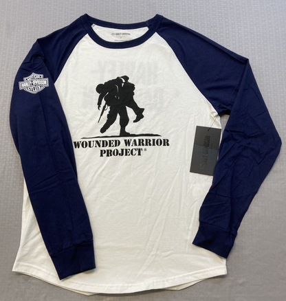 NEW HARLEY DAVIDSON 96359-22VM Men's Wounded Warrior Project L/S Raglan Tee 3XL