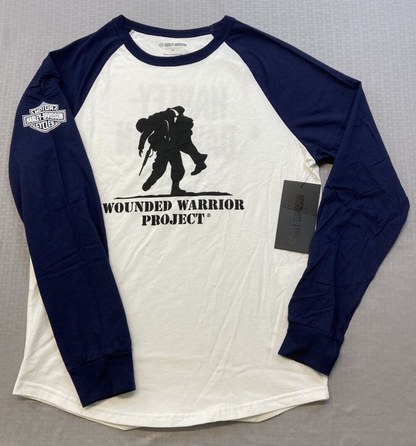 NEW HARLEY DAVIDSON 96359-22VM Men's Wounded Warrior Project L/S Raglan 2XL