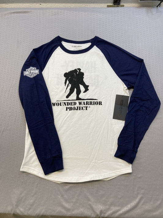 NEW HARLEY DAVIDSON 96359-22VM Men's Wounded Warrior Project L/S Raglan XL