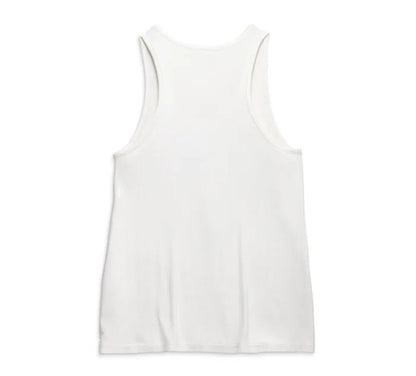 NEW HARLEY DAVIDSON 96445-23VW Women's Gathering Roses Fashion Tank White SM