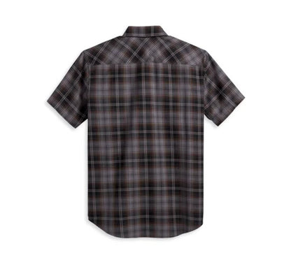 NEW GENUINE HARLEY DAVIDSON 96386-23VM Men's Oval Path Shirt - Black Plaid XL