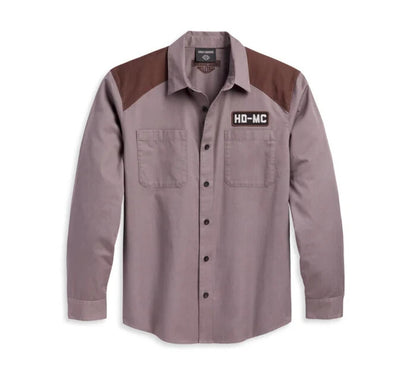 NEW GENUINE HARLEY DAVIDSON 96369-23VM HD-MC L/S Shirt  Blackened Pearl 3XL