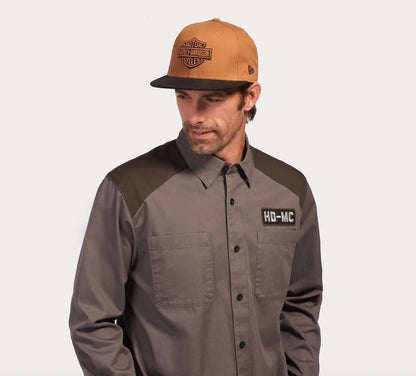 NEW GENUINE HARLEY DAVIDSON 96369-23VM HD-MC L/S Shirt  Blackened Pearl 3XL