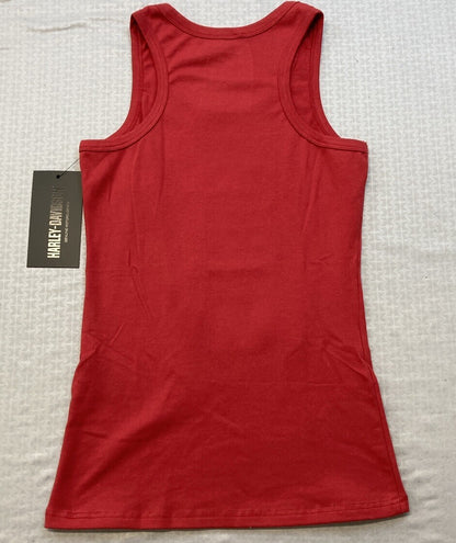 NEW HARLEY DAVIDSON 96651-22VW S Women's Ultra Classic #1 Rib Tank RED