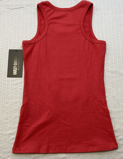 NEW HARLEY DAVIDSON 96651-22VW 2XL Women's Ultra Classic #1 Rib Tank RED