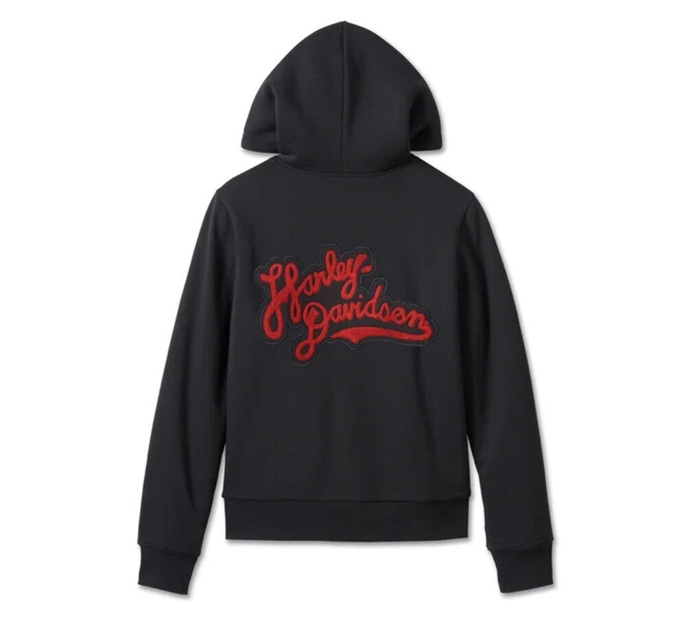 NEW HARLEY DAVIDSON 96403-23VW S HOODIE BLACK Road Home Sherpa Lined Zip Front