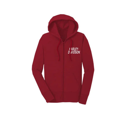 NEW GENUINE HARLEY DAVIDSON 96604-22VW WOMEN'S MEDIUM HOODIE KNIT RED