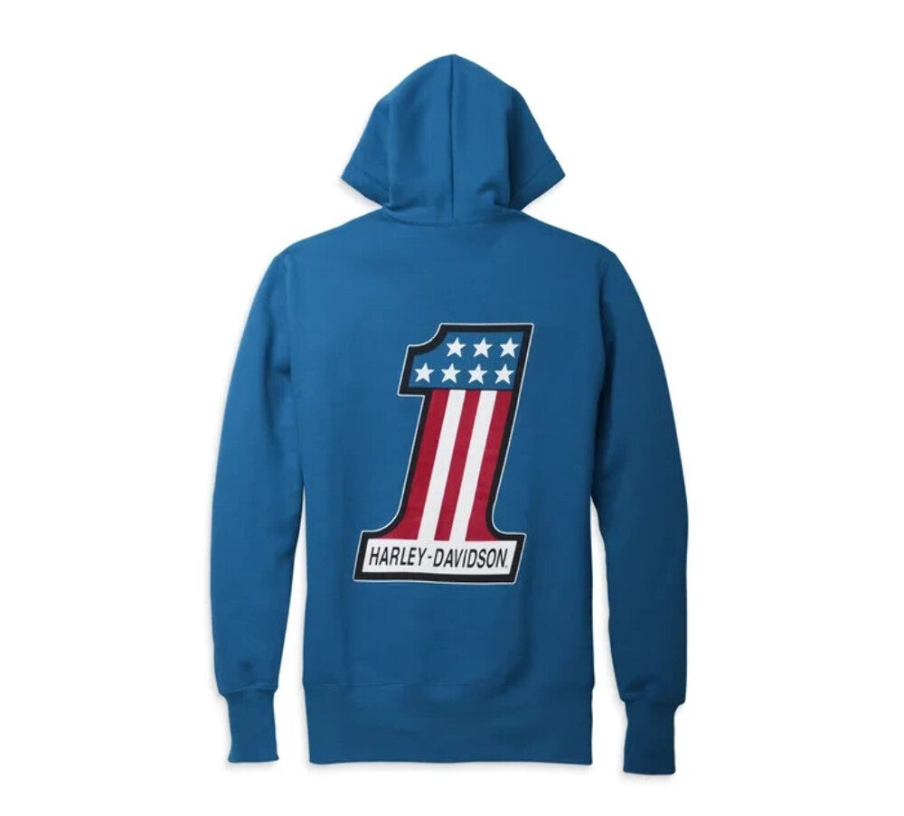 NEW GENUINE HARLEY DAVIDSON 96605-22VW WOMEN'S 2XL HOODIE KNIT BLUE