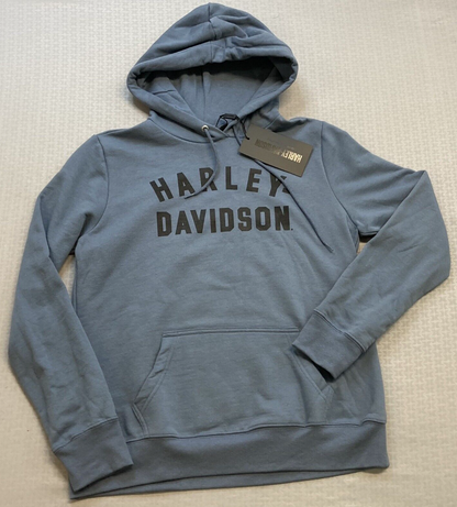 NEW HARLEY DAVIDSON 96411-23VW WOMEN'S MED HOODIE KNIT BLUE Custom Racer