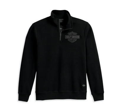 NEW GENUINE HARLEY DAVIDSON 96293-23VM MEN'S MED MOCKNECK KNIT BLACK