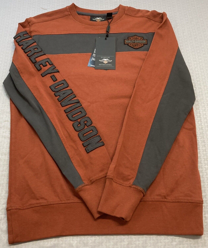 NEW GENUINE HARLEY DAVIDSON 99083-20VM MEN'S SMALL TEE KNIT COOPER COLORBLOCK