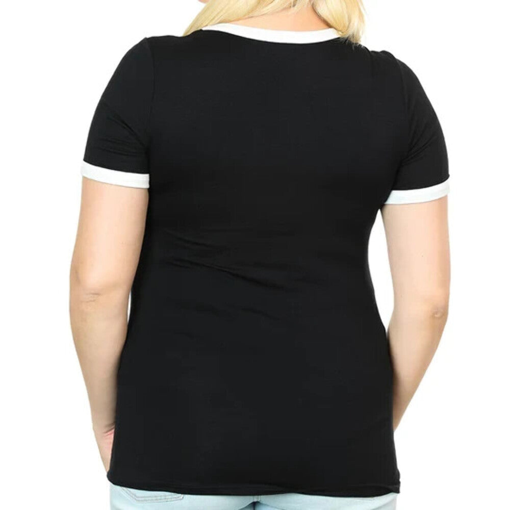 NEW HARLEY DAVIDSON HT4654BLK WOMEN'S BOHO GLORY S/S CREW NECK TOP S