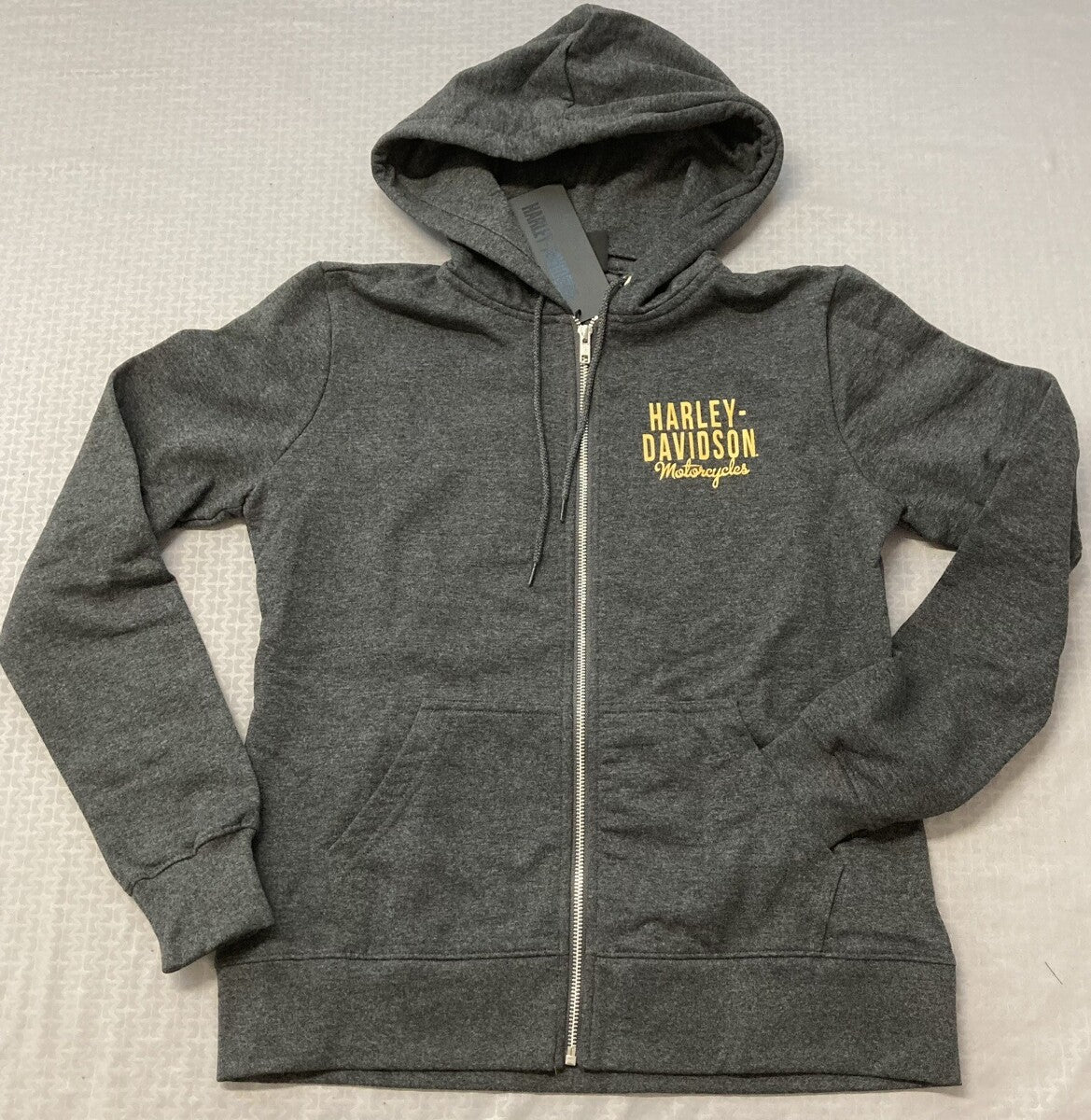 NEW HARLEY DAVIDSON 96185-23VW WOMEN'S S HOODIE KNIT BLACK SPECIAL ZIP FRONT