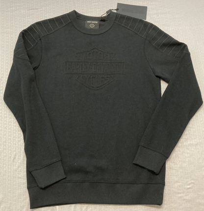 NEW HARLEY DAVIDSON 96016-23VM MEN'S S PULLOVER KNIT BLACK  Industrial
