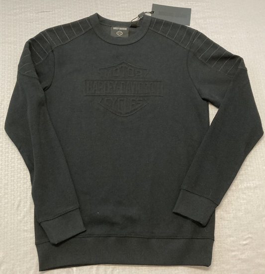 NEW HARLEY DAVIDSON 96016-23VM MEN'S S PULLOVER KNIT BLACK  Industrial