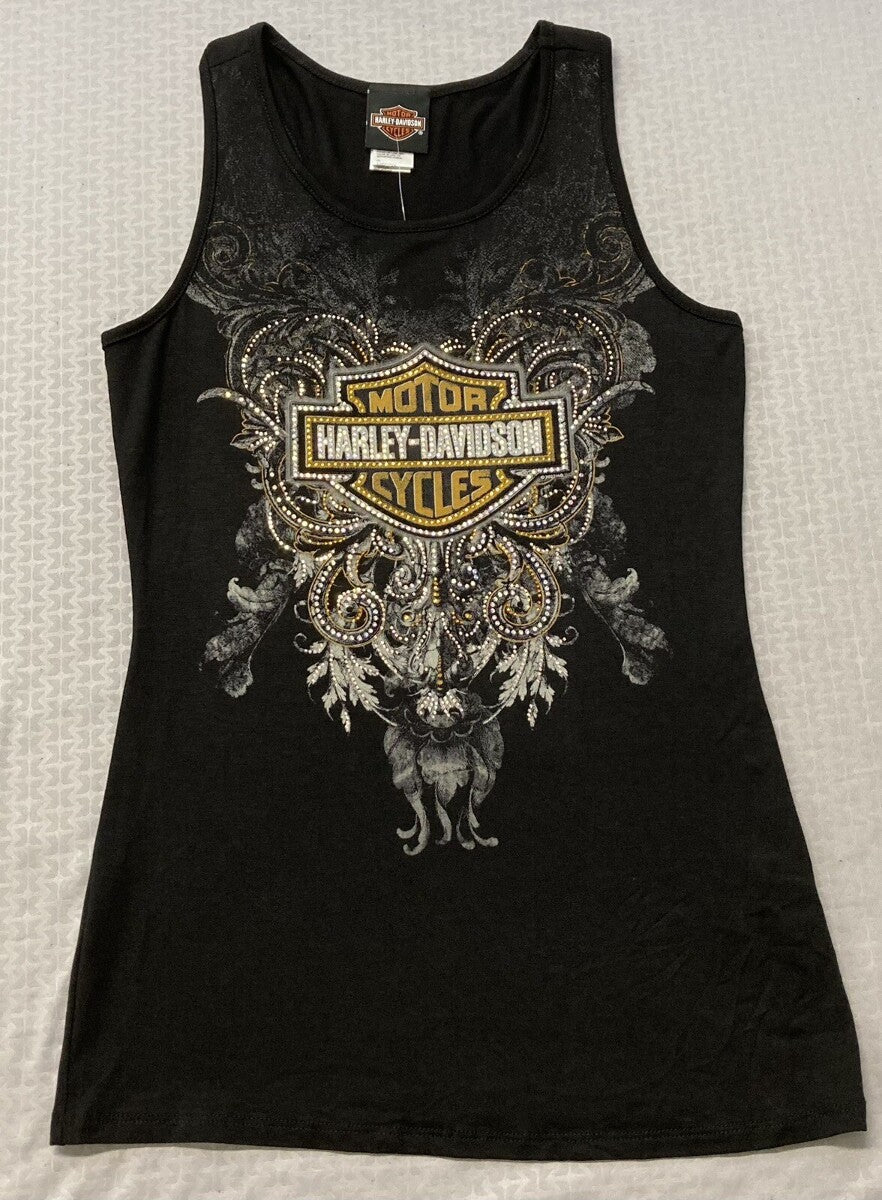 NEW GENUINE HARLEY DAVIDSON HT4706BLK Women's SMALL  MONOLITH IDOL SCOOP