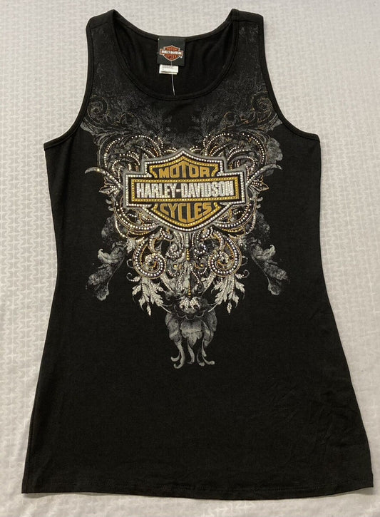 NEW GENUINE HARLEY DAVIDSON HT4706BLK Women's SMALL  MONOLITH IDOL SCOOP