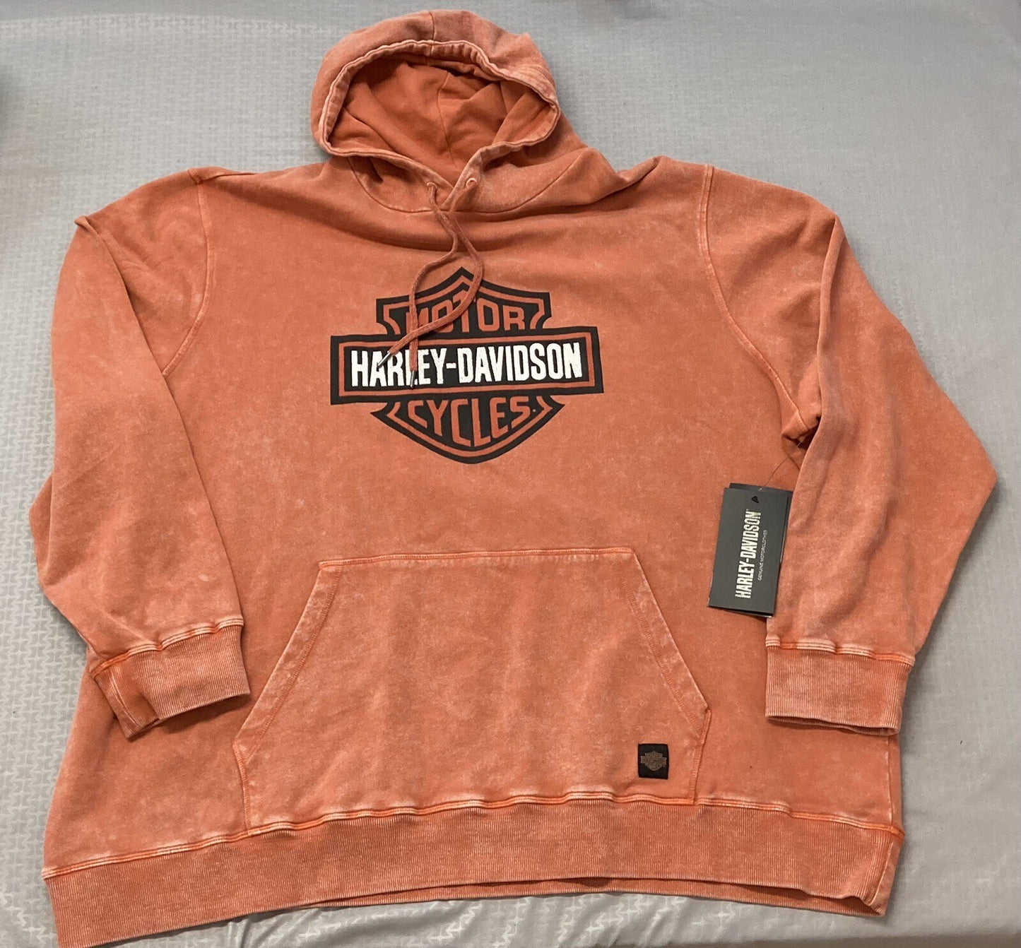 NEW GENUINE HARLEY DAVIDSON 96023-23VM MEN'S 4XL HOODIE ORANGE Westcoast B&S
