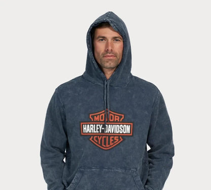 NEW GENUINE HARLEY DAVIDSON 96022-23VM Men's 4XL HOODIE BLUE Westcoast B&S
