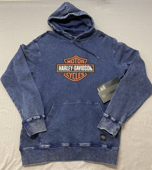 NEW GENUINE HARLEY DAVIDSON 96022-23VM Men's 4XL HOODIE BLUE Westcoast B&S
