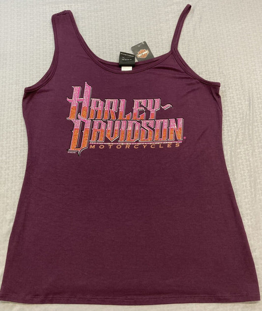 NEW GENUINE HARLEY DAVIDSON HT4669PPL WOMEN'S 1X EARLY TO RISE SCOOP NECK PURPLE
