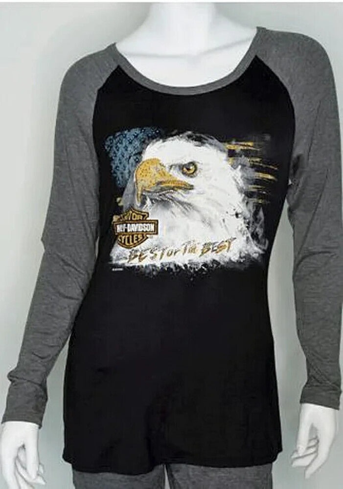 NEW GENUINE HARLEY DAVIDSON HT4679BLK Women's SMALL Unleash the Beast L/S Top