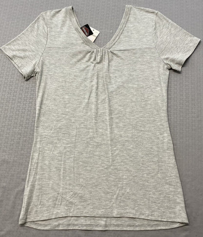 NEW GENUINE HARLEY DAVIDSON HT4685GRY Women's Golden Wing V-Neck Tee SMALL