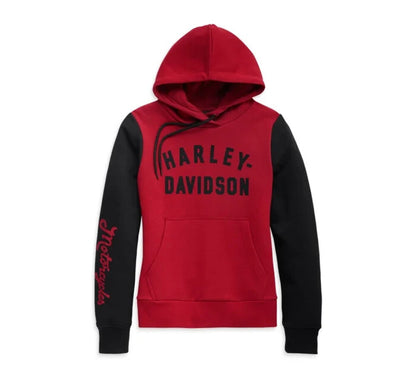NEW GENUINE HARLEY DAVIDSON 96402-23VW Women's XS HOODIE RED COLORBLOCK