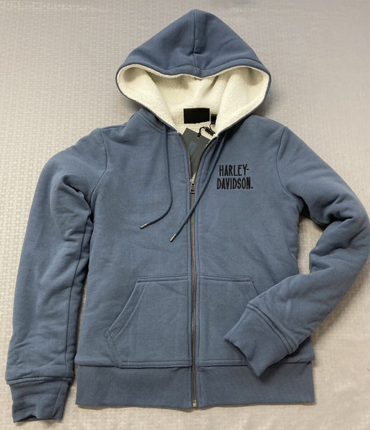 NEW GENUINE HARLEY DAVIDSON 96402-23VW XS HOODIE Road Home Sherpa Lined Fleece