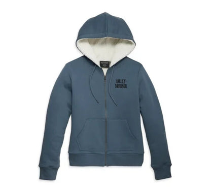 NEW GENUINE HARLEY DAVIDSON 96402-23VW MED HOODIE Road Home Sherpa Lined Fleece