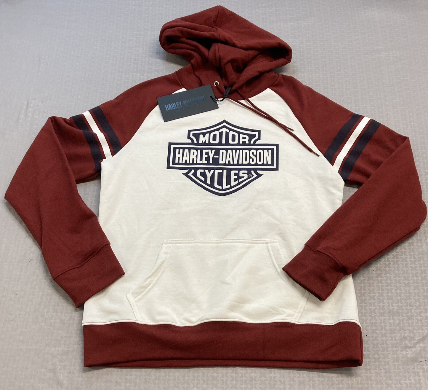 NEW HARLEY DAVIDSON 96427-22VW Women's H-D WWP Colorblock Freedom Hoodie L