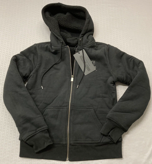 NEW HARLEY DAVIDSON 96400-23VW Women's XS HOODIE BLACK Sherpa Lined Road Home